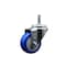 Service Caster 3'' Blue Polyurethane Wheel Swivel 7/16'' Grip Ring Stem Caster SCC-GR20S314-PPUB-BLUE-716138 - alternate 1